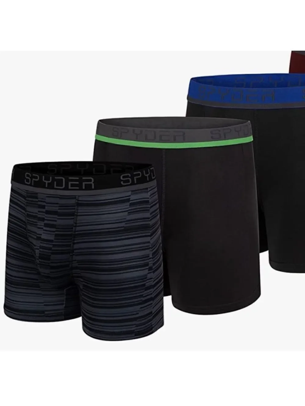 Spyder M Performance Boxer Briefs Polyester Spandex Lightweight Pack of 4